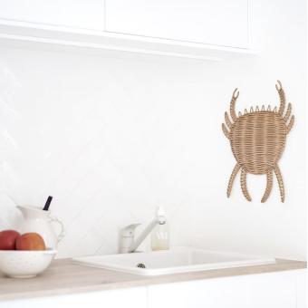Décoration murale JOAB le CRABE en rotin