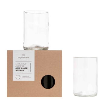 Verre en bouteille recyclée (set de 2)