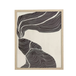 Toile VENTO encadrée avec verre - canvas/bois