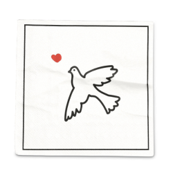 Serviettes en papier COLOMBE COEUR Serviettes en papier COLOMBE COEUR