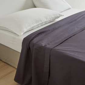 Drap plat AURORE gris anthracite 240 x 300 cm