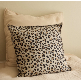 Housse de coussin léopard
