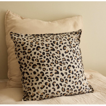 Housse de coussin léopard
