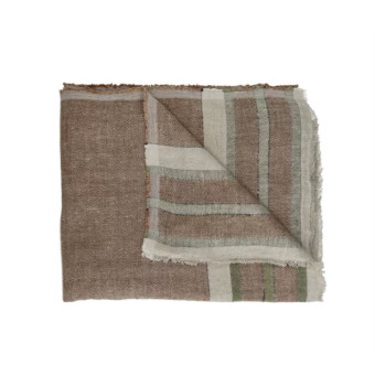 Plaid / nappe de table BRUNELLO caramel