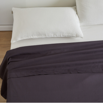 Drap plat AURORE gris anthracite 240 x 300 cm