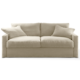 Canapé BIDART 3 places convertible 14 cm tissu GREENVILLE coloris écru cat 4