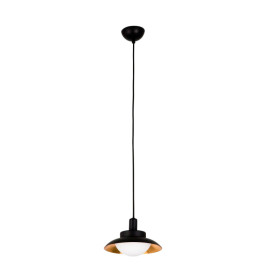 Suspension SIDE 200 noir et cuivre