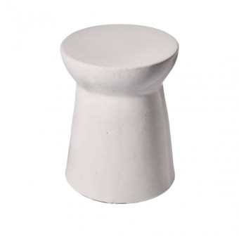 Tabouret YIXING en céramique blanche