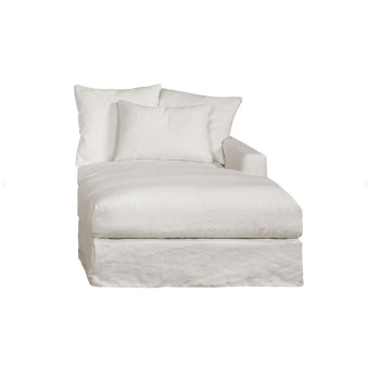 Méridienne droite BIARRITZ tissu cat 2 VARIANCE caramel