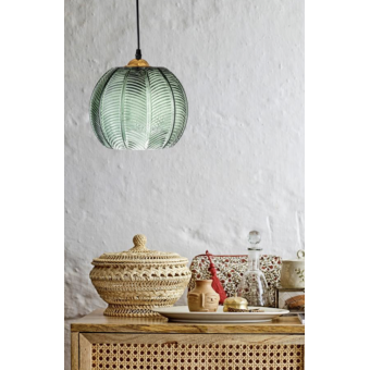 Suspension ADAR en verre verte