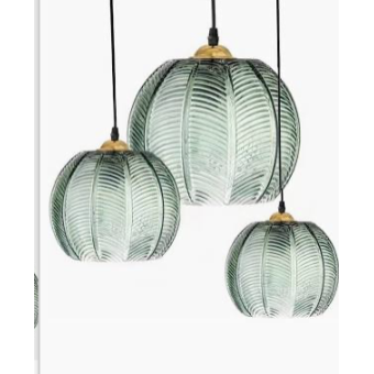 Suspension ADAR en verre verte