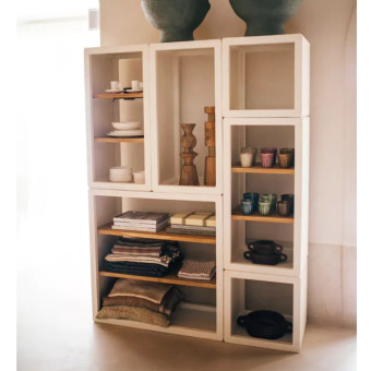 Etagère VERONA avec 2 étagères en bois d'acacia