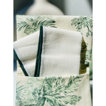 Mouchoirs - L’Essentielle toile de jouy VERTE