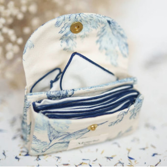 Mouchoirs L’originale toile de jouy bleue