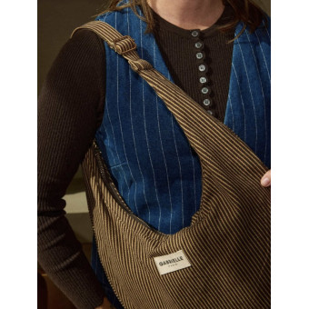 Sac NEW B rayures café