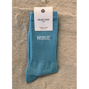 Chaussette MORUE bleue pailletée