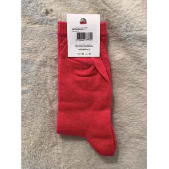 Chaussette ÇA PUE L’AMOUR rose pailletée