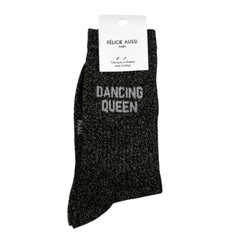Chaussettes DANCING QUEEN pailletée noire