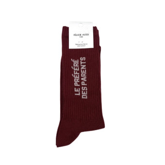 Chaussettes LE PRÉFÉRÉ DES PARENTS bordeau 40-45
