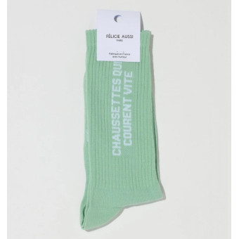Chaussettes QUI COURENT VITE verte