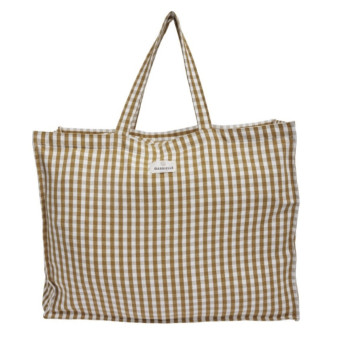 Sac week-end vichy beige