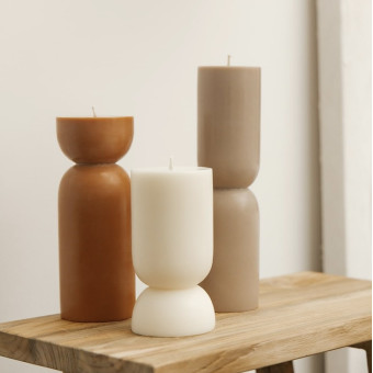 Bougie ORGANIC M beige