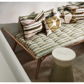 Tabouret CHAÏ céramique vert et blanc