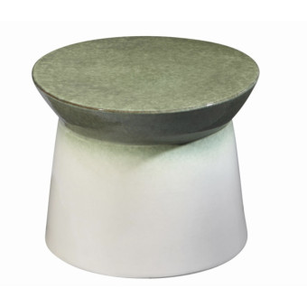 Bout de canapé CHAÏ vert et blanc