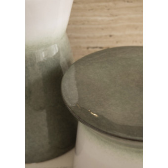 Bout de canapé CHAÏ vert et blanc