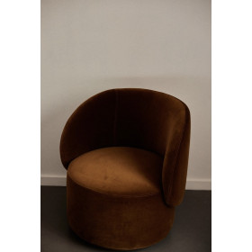 Fauteuil AUGUSTE finition noyer bouclette