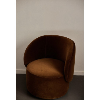 Fauteuil AUGUSTE finition noyer bouclette