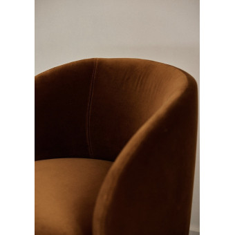 Fauteuil AUGUSTE finition noyer bouclette