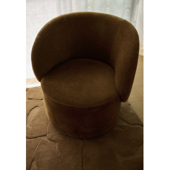 Fauteuil AUGUSTE finition noyer bouclette