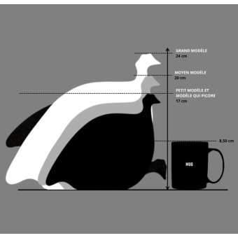 Pintade PM noir brun moucheté turquoise