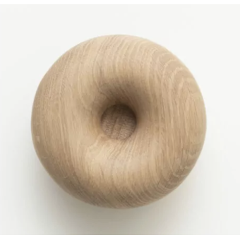 Patère DONUT hêtre vernis mat