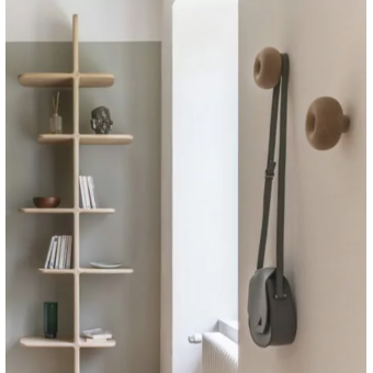 Patère DONUT hêtre vernis mat