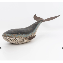Baleine  - Grand modèle - en bois et métal