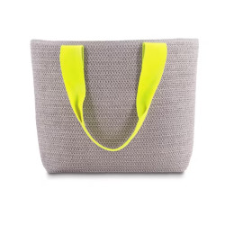 Sac panier gris/jaune