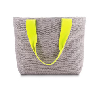 Sac panier gris/jaune