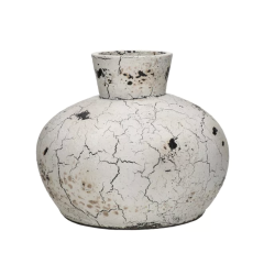 Vase CLEMENT terracotta blanc