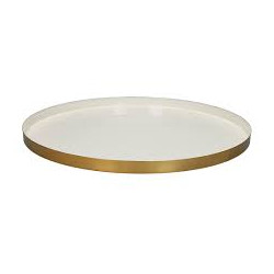 Plateau rond FLEX taille L émail blanc