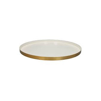 Plateau rond FLEX taille L émail blanc
