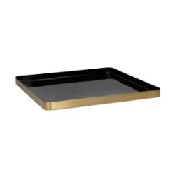 Plateau carré FLEX taille S en émail noir