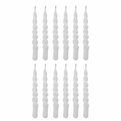 Bougies TWIST petit modèle blanche (set de 12)