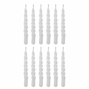 Bougies TWIST petit modèle blanche (set de 12)