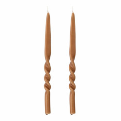 Bougies TWIST marron Grand modèle (set de 2)