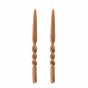 Bougies TWIST marron Grand modèle (set de 2)