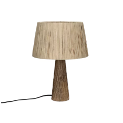 Lampe de table AGNES en bois de manguier