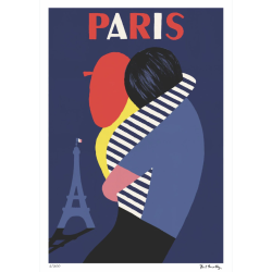 Affiche LOVE PARIS 29,7 x 42