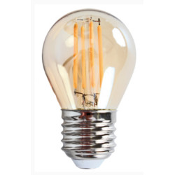 Ampoule LED ronde 6W E27 ambre